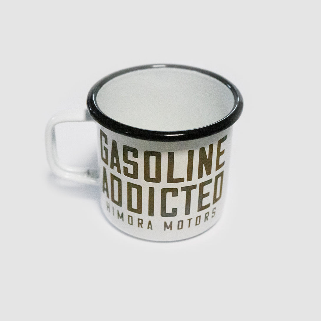 Emaille Becher "Gasoline Addicted" - HIMORA MOTORS