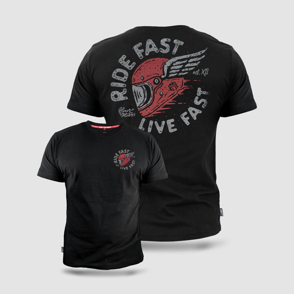 Ride Fast Heavy Black T-Shirt